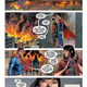 Superboy, Robin, Superman, and Lois Lane surveying the destruction that’s unfolding.